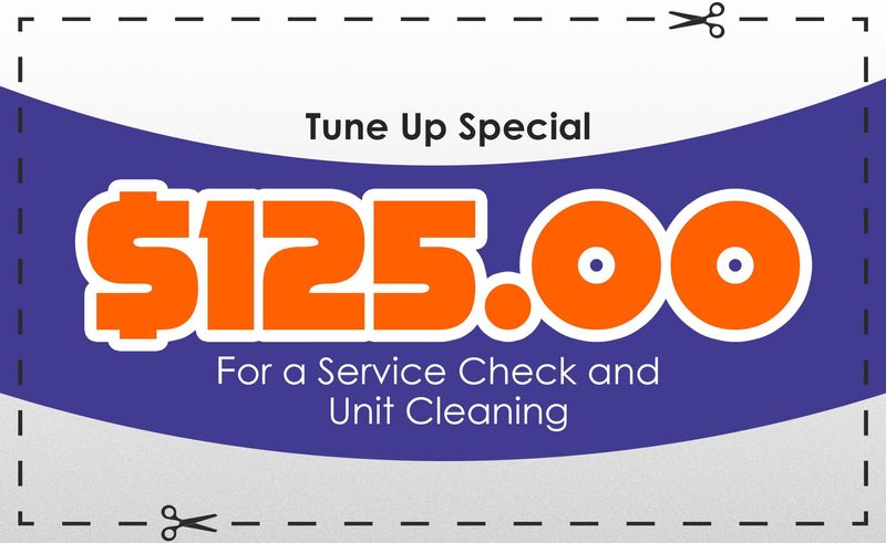 Service checkup and unit cleaning discount of 125 from Crandall Heating and Air