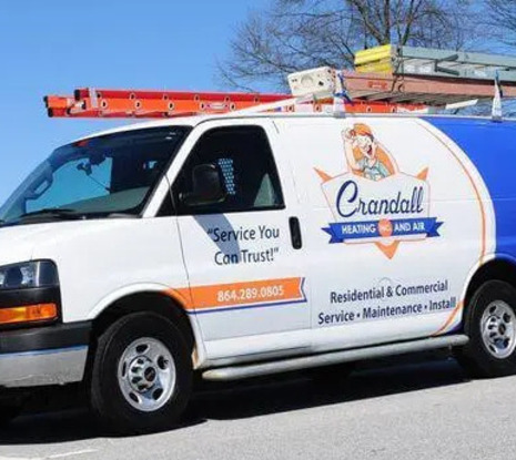 Crandall Heating and Air service vehicle